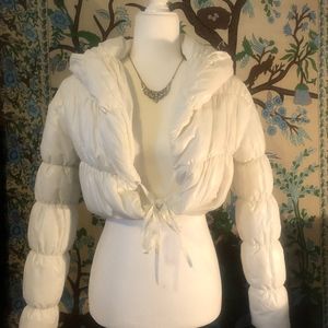 Unique White Mid-Waist Jacket